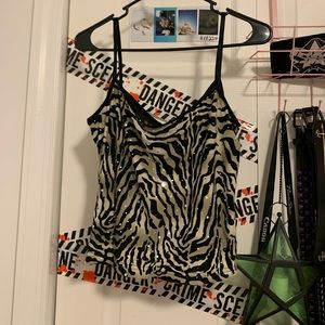 joseph ribkoff zebra print tank top